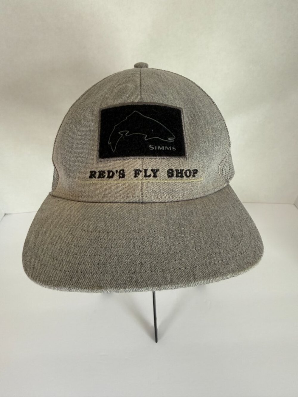 Simms Red’s Fly Shop Snapback Trucker Hat Fly Fishing Cap Embroidered One Size